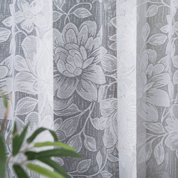 Firanka żakardowa ze wzorem po całości 054363 Firanka żakardowa ze wzorem po całości 054363