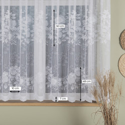 Firanka żakardowa ze wzorem po całości 054363 Firanka żakardowa ze wzorem po całości 054363