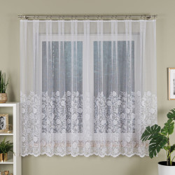 Firanka żakardowa ze wzorem na samym dole 107240 Firanka żakardowa ze wzorem na samym dole 107240