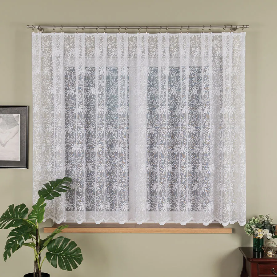 Firanka żakardowa ze wzorem po całości 107269