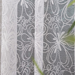 Firanka żakardowa ze wzorem po całości 107269 Firanka żakardowa ze wzorem po całości 107269