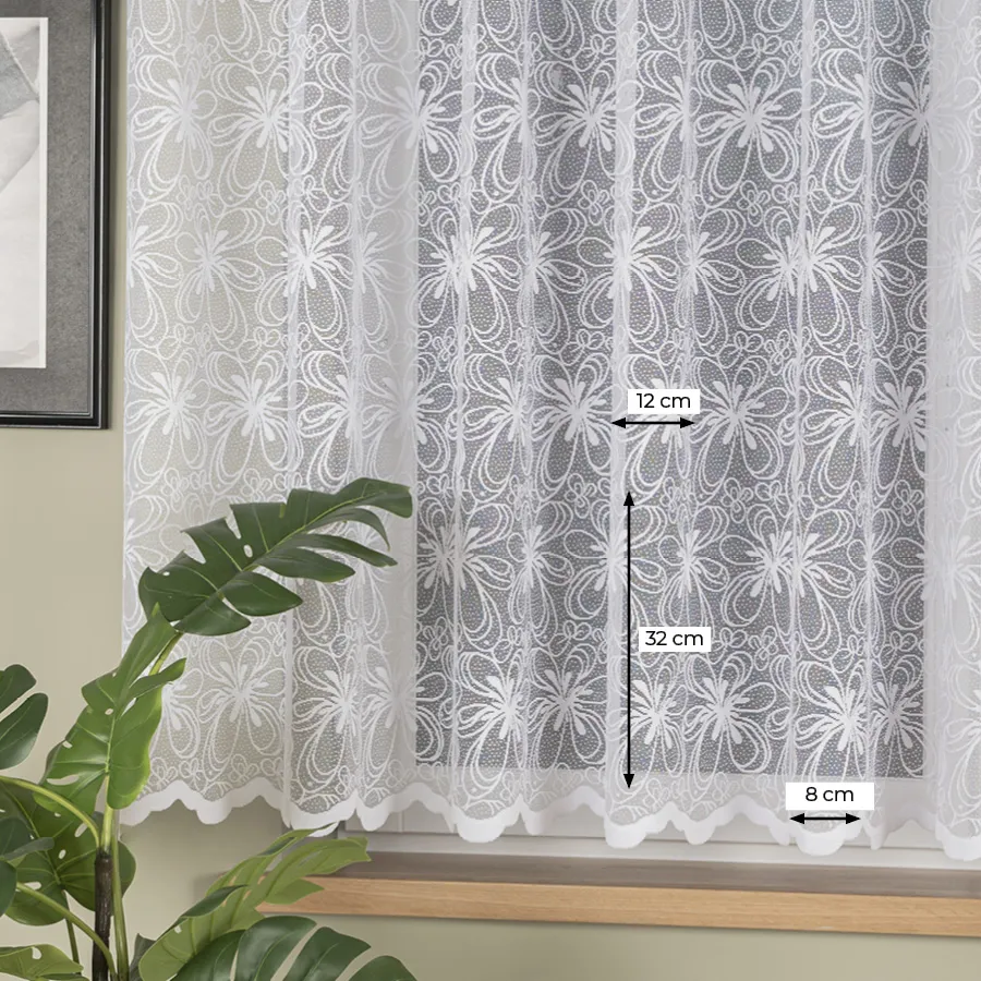 Firanka żakardowa ze wzorem po całości 107269