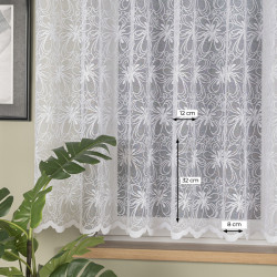 Firanka żakardowa ze wzorem po całości 107269 Firanka żakardowa ze wzorem po całości 107269