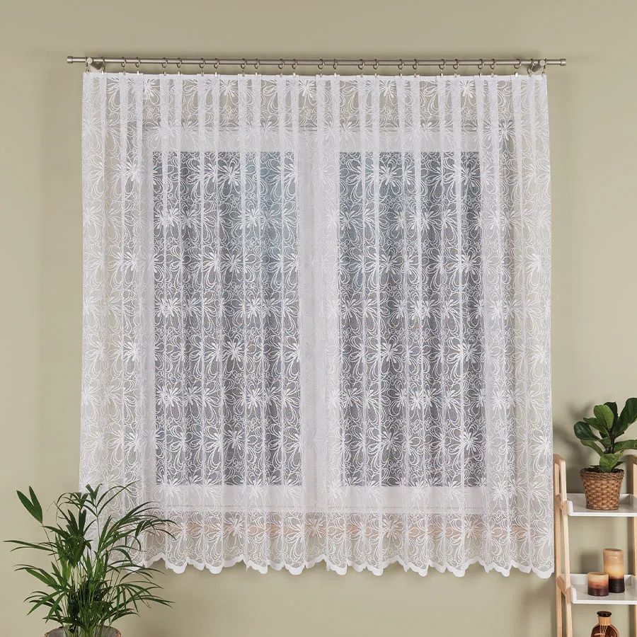 Firanka żakardowa ze wzorem po całości 107269