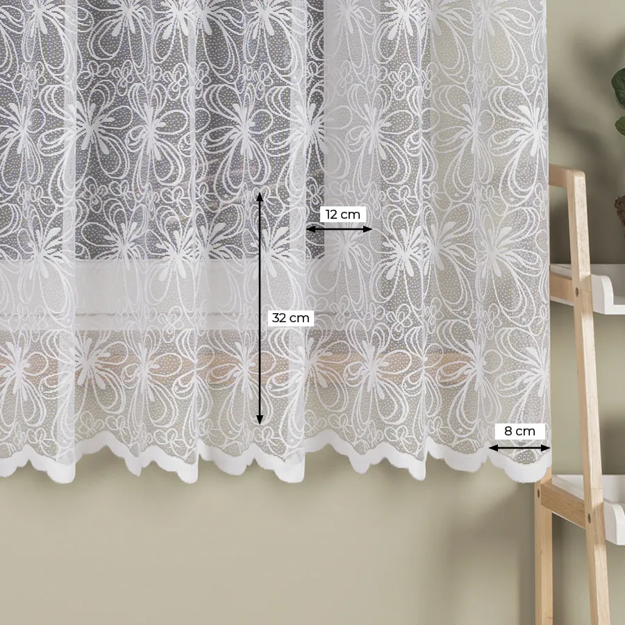 Firanka żakardowa ze wzorem po całości 107269