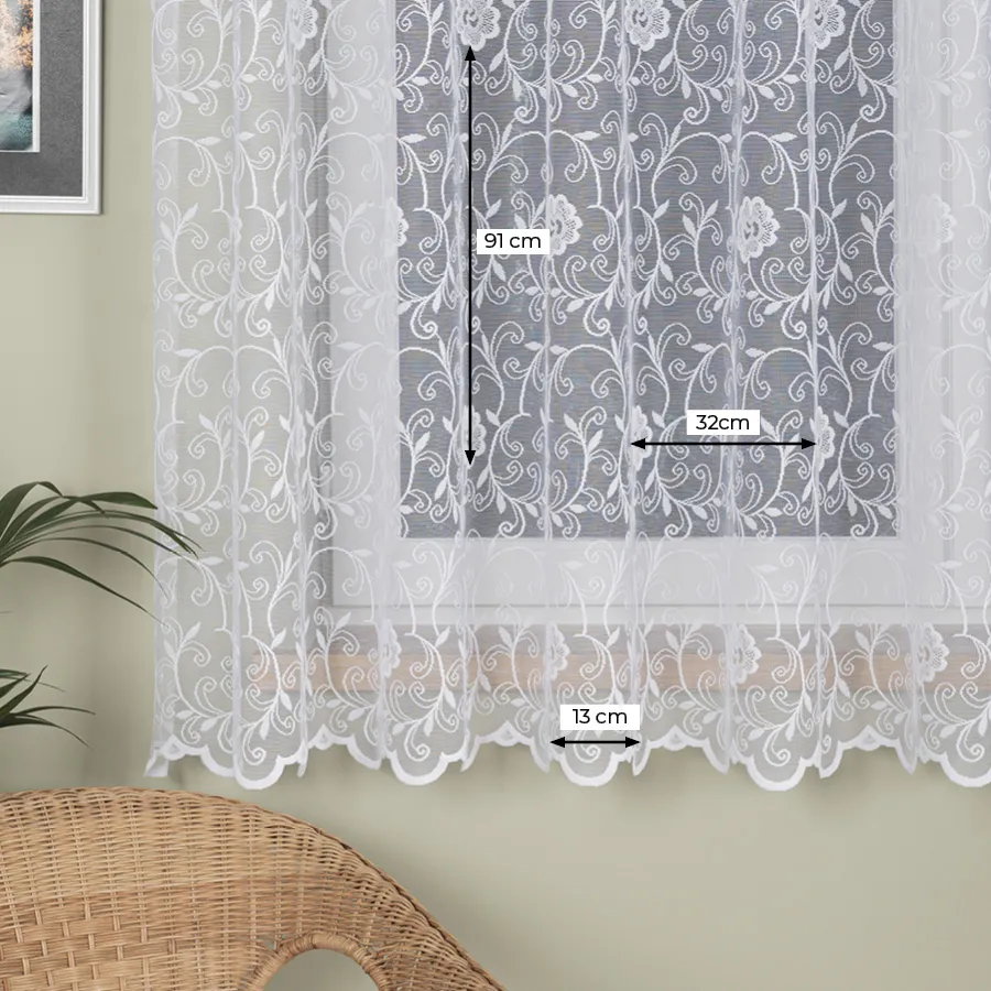 Firanka żakardowa ze wzorem po całości 107282