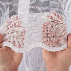 Firanka żakardowa ze wzorem po całości 107229 Firanka żakardowa ze wzorem po całości 107229