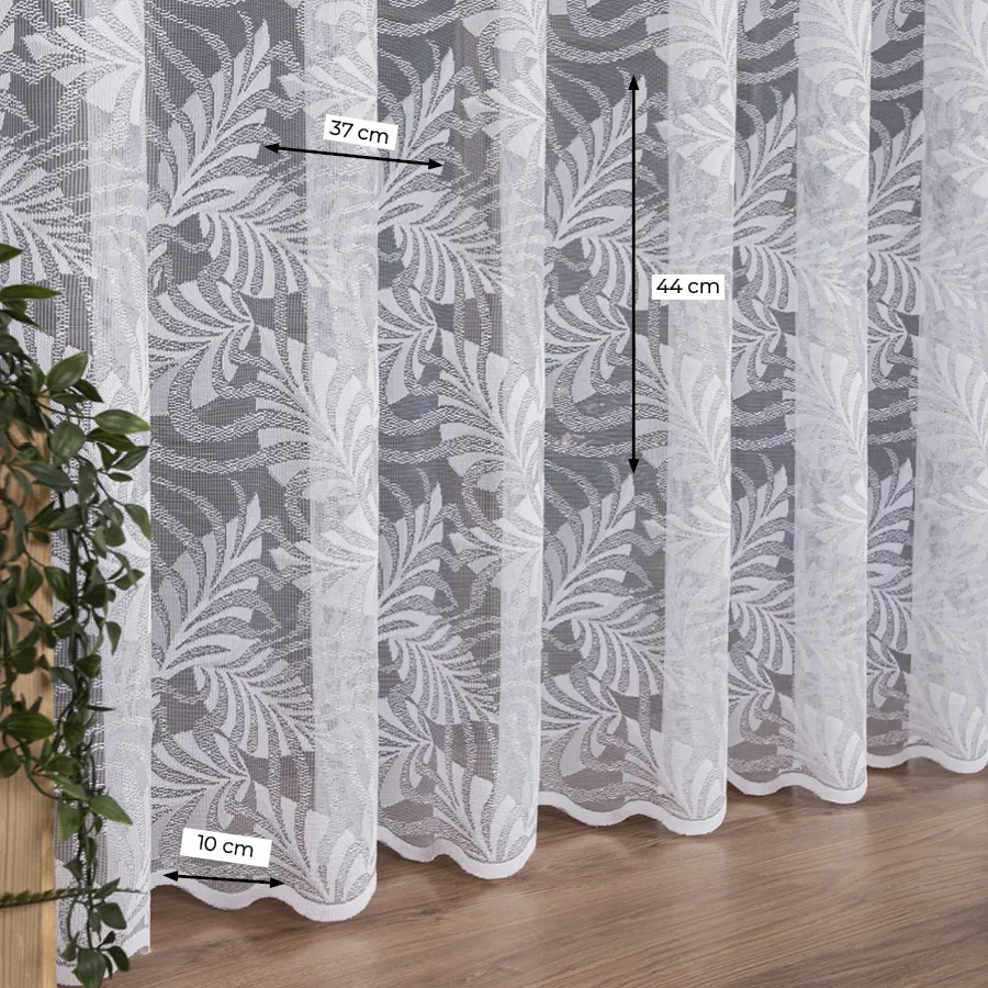 Firanka żakardowa ze wzorem po całości 107229