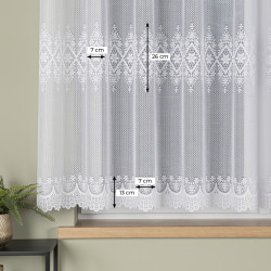 Firanka żakardowa ze wzorem pasowym 132029