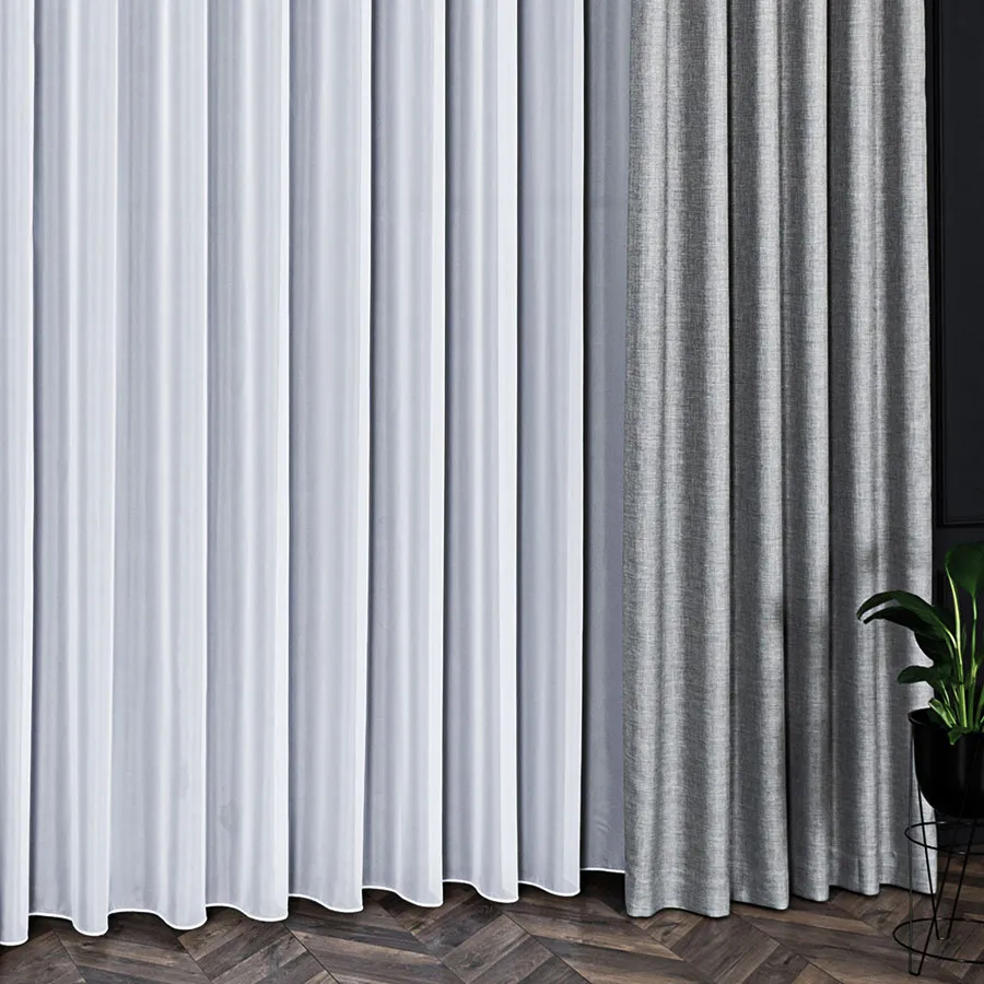 Woal gładki z ołowianką WOALIA