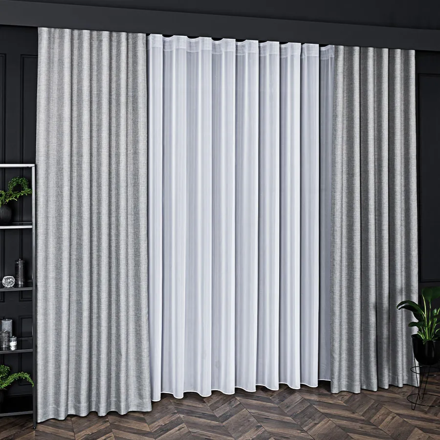 Woal gładki z ołowianką WOALIA