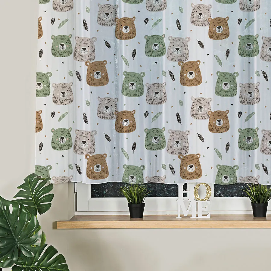 Firanka woalowa z ołowianką MIŁE MISIE