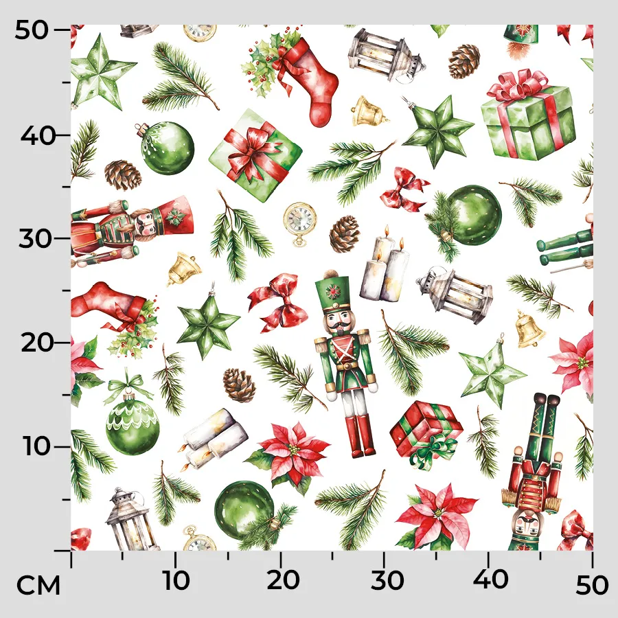 Tkanina dekoracyjna wodoodporna DZIADKI DO ORZECHÓW MIX