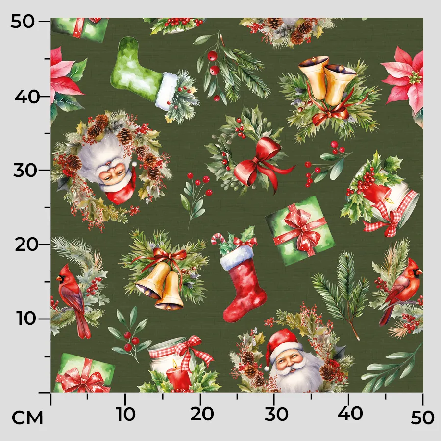 Tkanina dekoracyjna wodoodporna ŚWIĄTECZNY MIX
