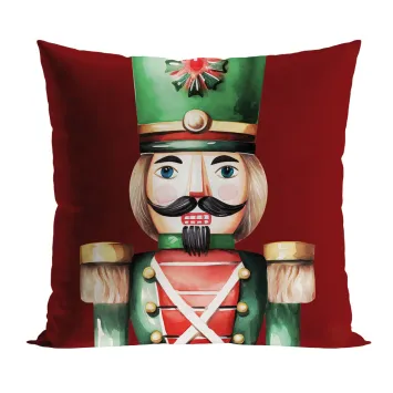 DZIADKI DO ORZECHÓW Poszewka dekoracyjna VELVET, 45x45cm, kolor 003 czerwony PBN279 2