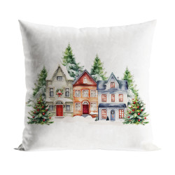 Poszewka dekoracyjna ZIMOWE MIASTECZKO