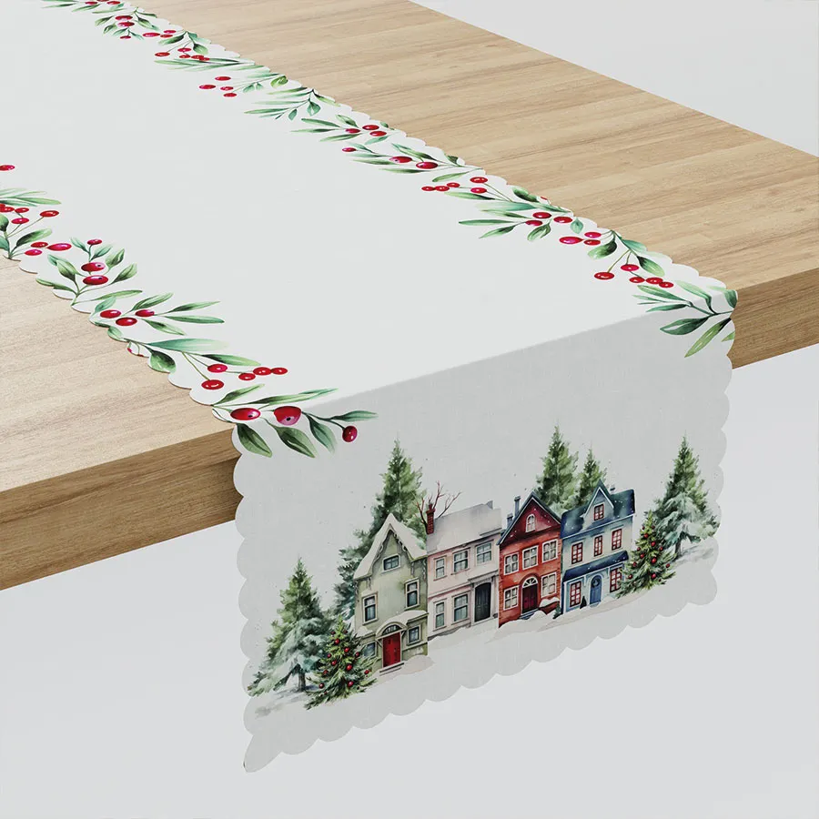 Bieżnik wodoodporny ZIMOWE MIASTECZKO