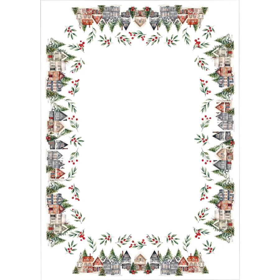 Bieżnik wodoodporny ZIMOWE MIASTECZKO