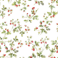 Tkanina dekoracyjna wodoodporna POZIOMKI Tkanina dekoracyjna wodoodporna POZIOMKI