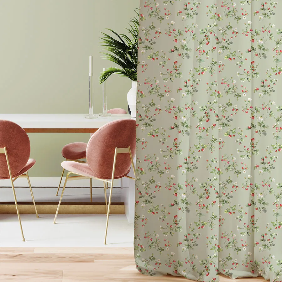 Tkanina dekoracyjna wodoodporna POZIOMKI