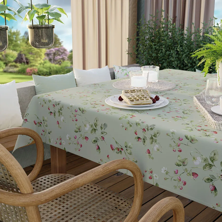 Tkanina dekoracyjna wodoodporna POZIOMKI