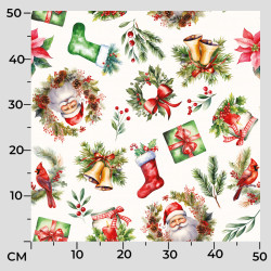 Tkanina dekoracyjna wodoodporna ŚWIĄTECZNY MIX