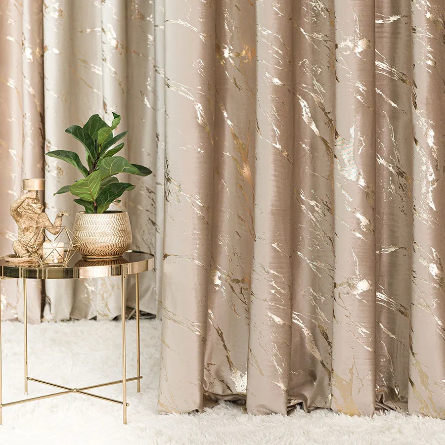 Tkanina dekoracyjna ze złotym nadrukiem MARMA VELVI