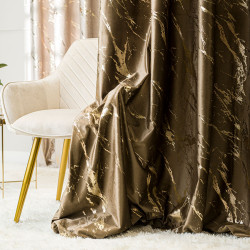 Tkanina dekoracyjna ze złotym nadrukiem MARMA VELVI
