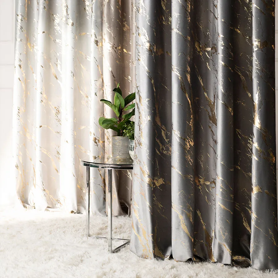 Tkanina dekoracyjna ze złotym nadrukiem MARMA VELVI