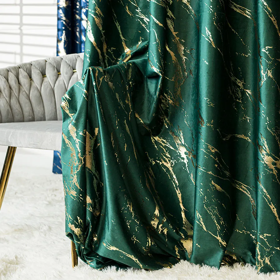 Tkanina dekoracyjna ze złotym nadrukiem MARMA VELVI