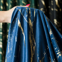 Tkanina dekoracyjna ze złotym nadrukiem MARMA VELVI Tkanina dekoracyjna ze złotym nadrukiem MARMA VELVI