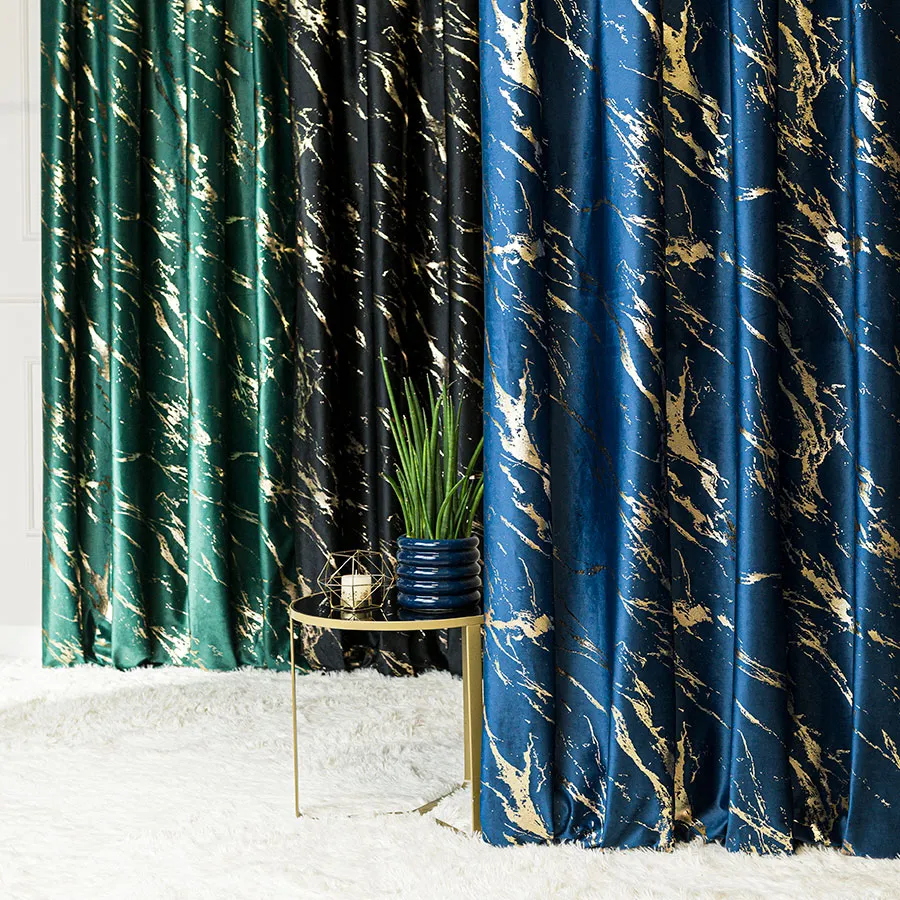 Tkanina dekoracyjna ze złotym nadrukiem MARMA VELVI