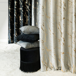 Tkanina dekoracyjna ze złotym nadrukiem MARMA VELVI