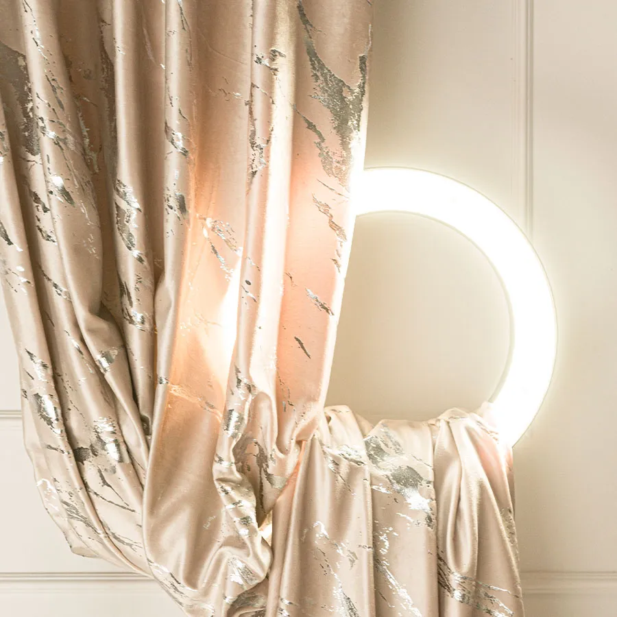 Tkanina dekoracyjna ze srebrnym nadrukiem MARMA VELVI