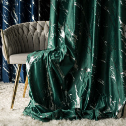 Tkanina dekoracyjna ze srebrnym nadrukiem MARMA VELVI