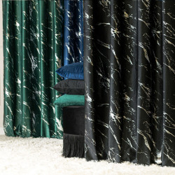 Tkanina dekoracyjna ze srebrnym nadrukiem MARMA VELVI