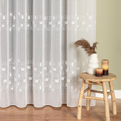 Firanka haftowana ze wzorem pasowym 224128