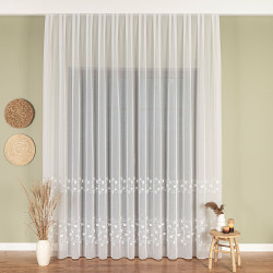 Firanka haftowana ze wzorem pasowym 224128