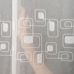 Firanka haftowana ze wzorem pasowym 224128