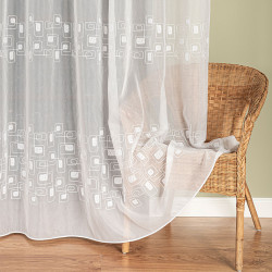 Firanka haftowana ze wzorem pasowym 224128