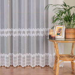 Firanka haftowana z aplikacją 006262 Firanka haftowana z aplikacją 006262