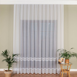 Firanka haftowana z aplikacją 006262 Firanka haftowana z aplikacją 006262