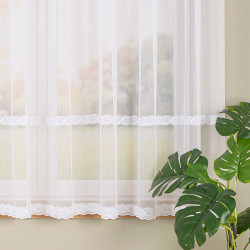 Firanka haftowana ze wzorem na samym dole 013417 Firanka haftowana ze wzorem na samym dole 013417