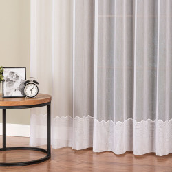 Firanka haftowana ze wzorem na samym dole 009504 Firanka haftowana ze wzorem na samym dole 009504