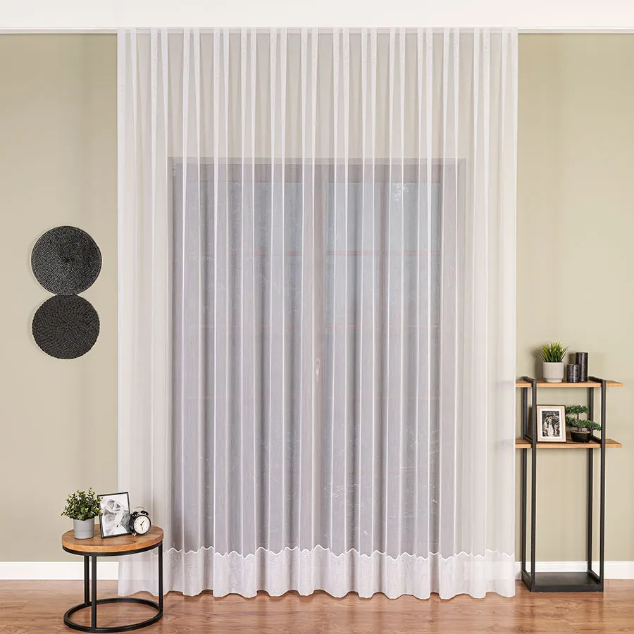 Firanka haftowana ze wzorem na samym dole 009504