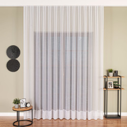 Firanka haftowana ze wzorem na samym dole 009504 Firanka haftowana ze wzorem na samym dole 009504