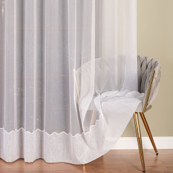 Firanka haftowana ze wzorem na samym dole 009504 Firanka haftowana ze wzorem na samym dole 009504