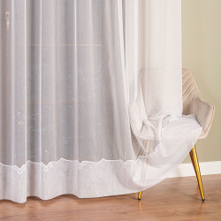 Firanka haftowana ze wzorem na samym dole 009505