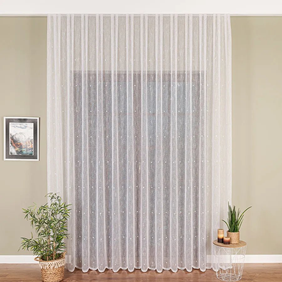 Firanka haftowana ze wzorem po całości 242900