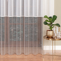 Firanka z aplikacją na markizecie ze wzorem pasowym 081773 Firanka z aplikacją na markizecie ze wzorem pasowym 081773